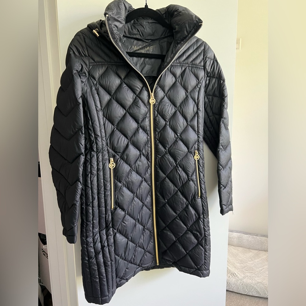 Black Michael Kors Packable Coat Size Small